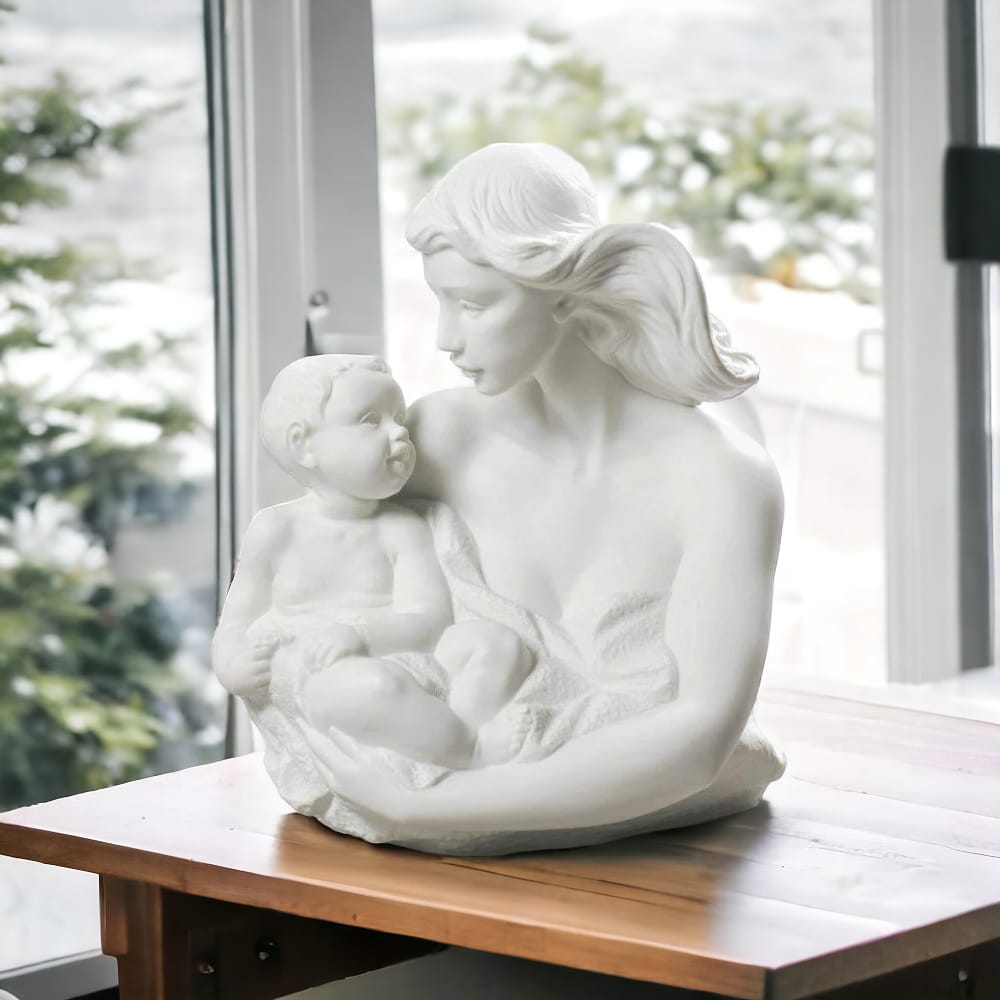 Nao 1883 Che Dolce Che Sei Mamma 33cm In Porcellana Biscuit Bianco By Lladro Maternita How Sweet You Are