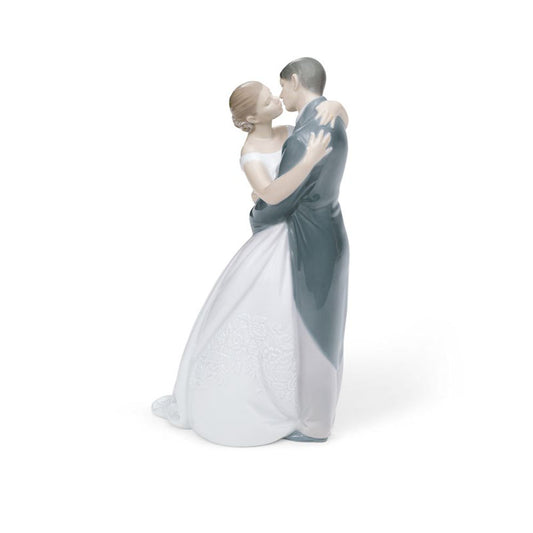 Nao Uniti Per sempre - A Kiss Forever Sposi 1613 in Porcellana Statua 23x12cm