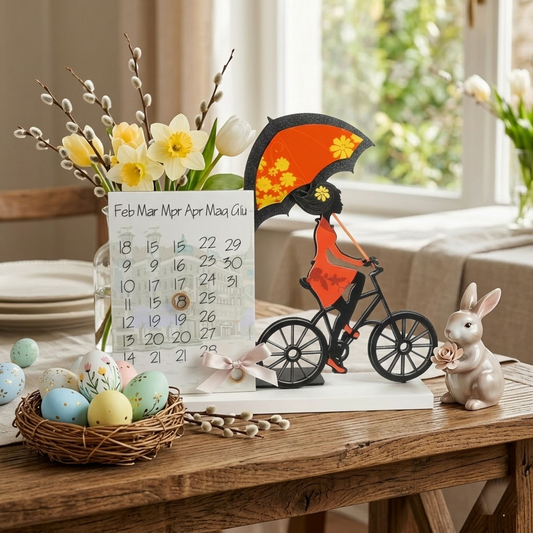 Negò Le Ombrelline Calendario Carolina Arancio Metallo 22x18 cm