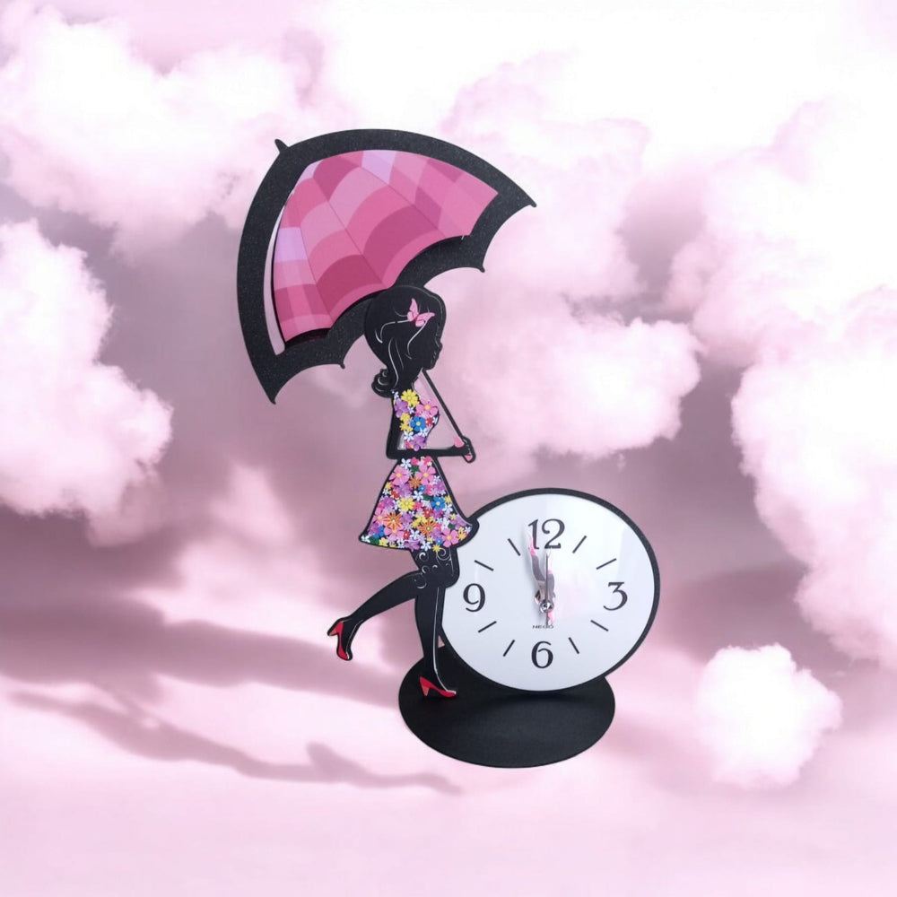 Negò Le Ombrelline Orologio 36x25cm  Vanessa Fiori Rosa