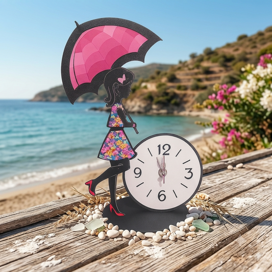Negò Le Ombrelline – Orologio Vanessa con Fiori Rosa 36x25 cm