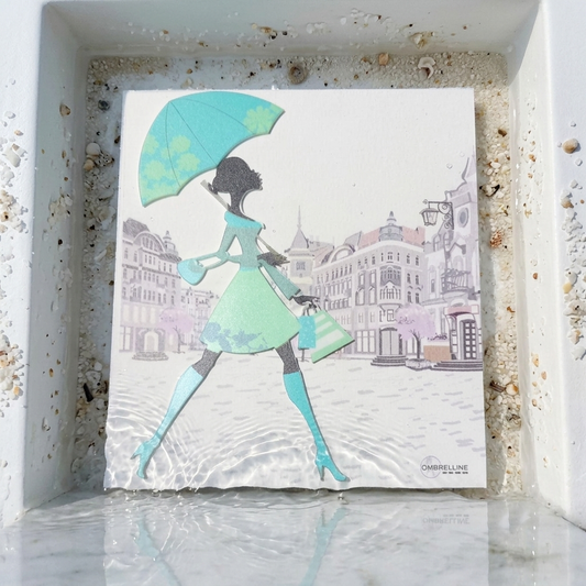 Negò Le Ombrelline Quadretto Jasmine Verde 17x15 cm