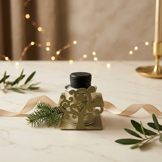 Negò Oliera Albero Vita Fango Metallo Smaltato Olio Bio 8x8 cm