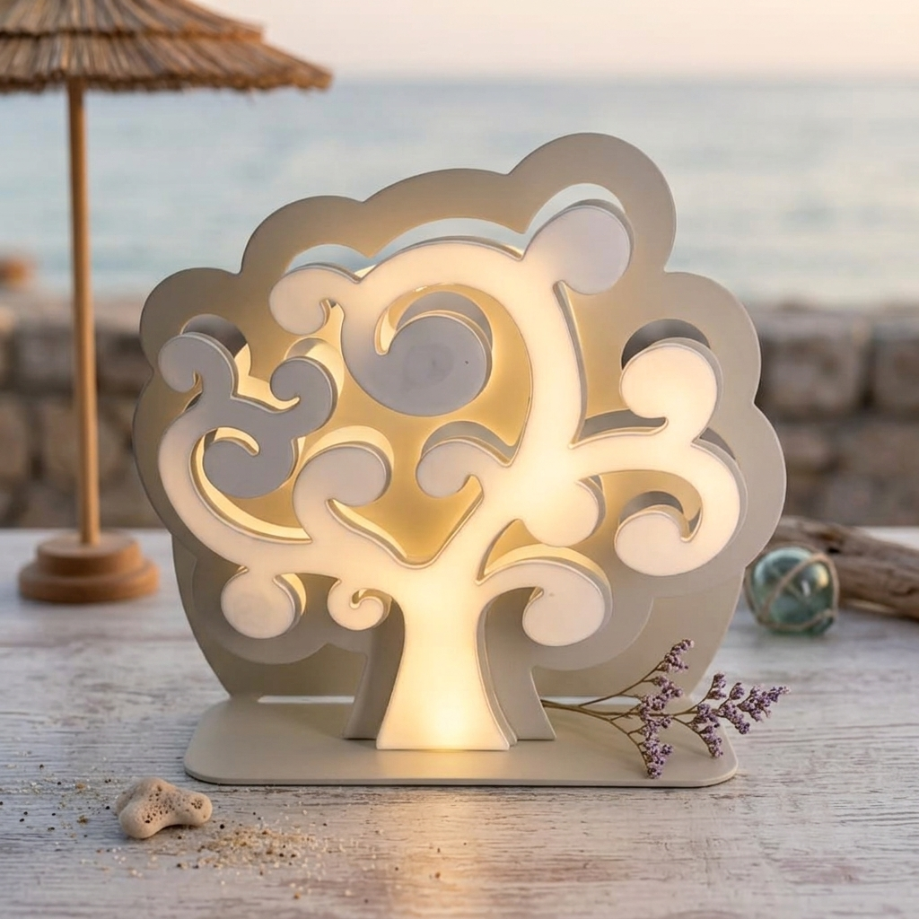 Negò Porta Tovaglioli Metallo Grigio Albero della Vita 12x13 cm