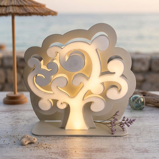 Negò Porta Tovaglioli Metallo Grigio Albero della Vita 12x13 cm
