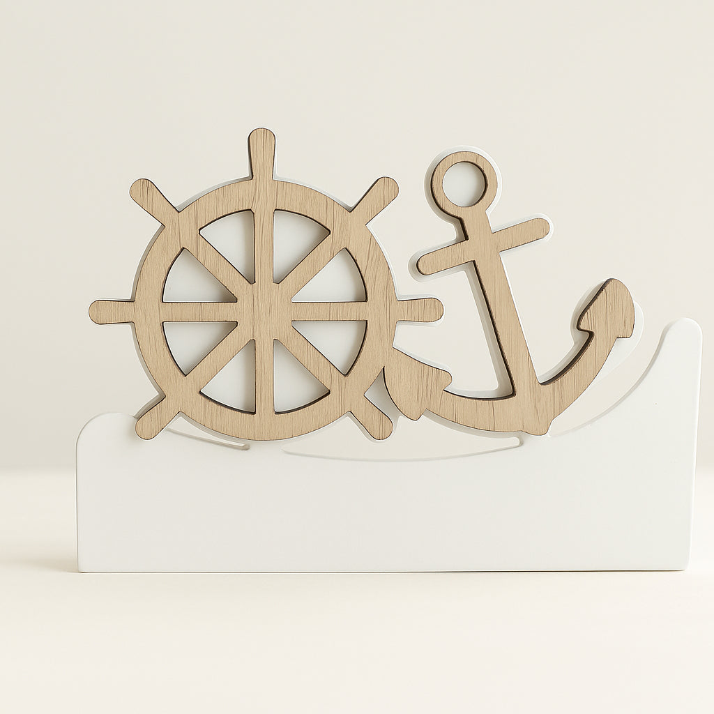 Negò – Porta Tovaglioli in Metallo Bianco Mare (12x17 cm)