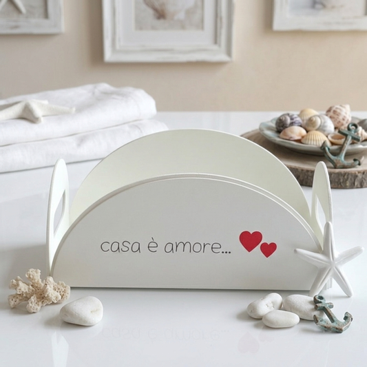 Negò Portabicchieri in Metallo con Cuore 17x8,5 cm