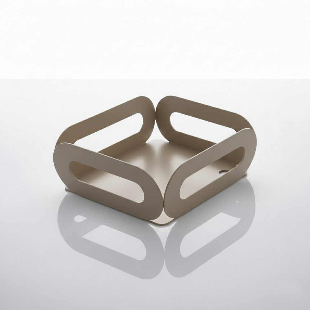 Negò Portatovaglioli in Metallo Tortora 18x18 cm