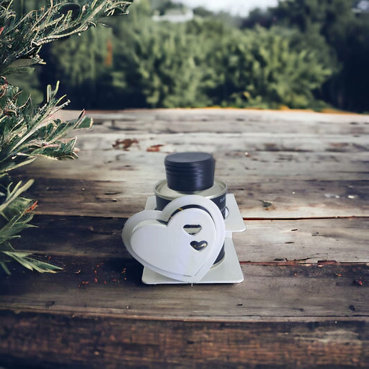 Negò Caspeau Oliera con Olio Bio 8x8 cm Cuore colore Bianco