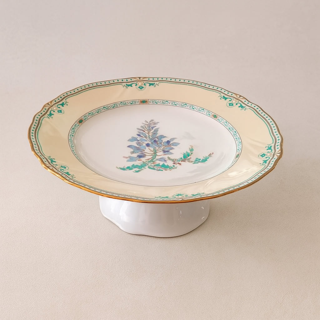 Noritake Alzatina in Porcellana Fine Decoro Floreale - (Ø 27 x H 10 cm)