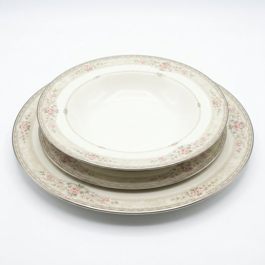 Noritake Piatti Porcellana Newcastle Piano Fondo Frutta 3pz