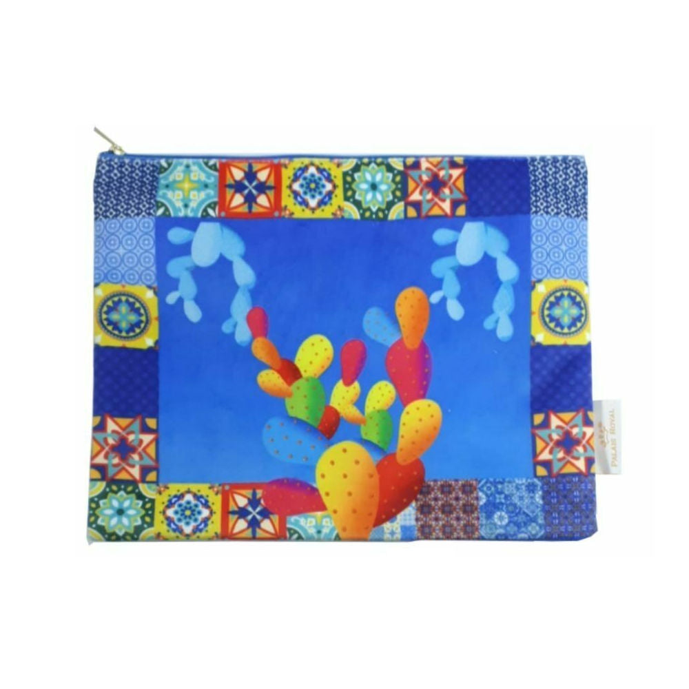 Palais Royal Pochette Mediterraneo In Tessuto Decorato e Foderato 27X20 Cm