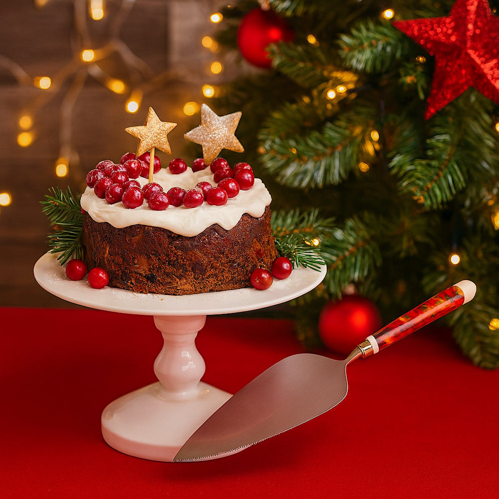 Palais Royal – Pala Torta 26 cm con Decoro Agrifoglio Natalizio