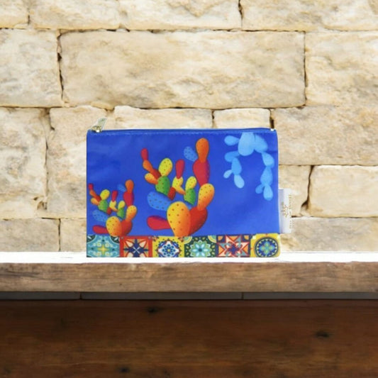 Palais Royal – Pochette Mediterraneo in Tessuto Decorato e Foderato (17x11 cm)