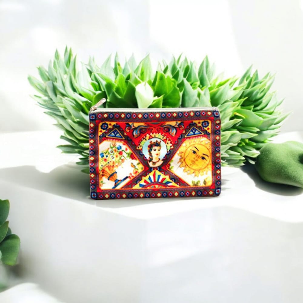 Palais Royal – Pochette Santa Rosalia in Tessuto Decorato e Foderato (17x11 cm)