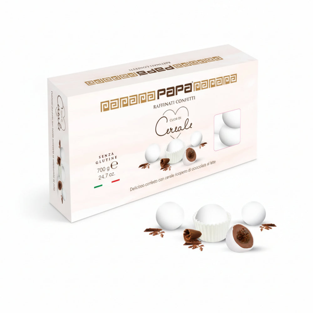 Papa Confetti Cuor di Cereale Bianco Confetti 700 g