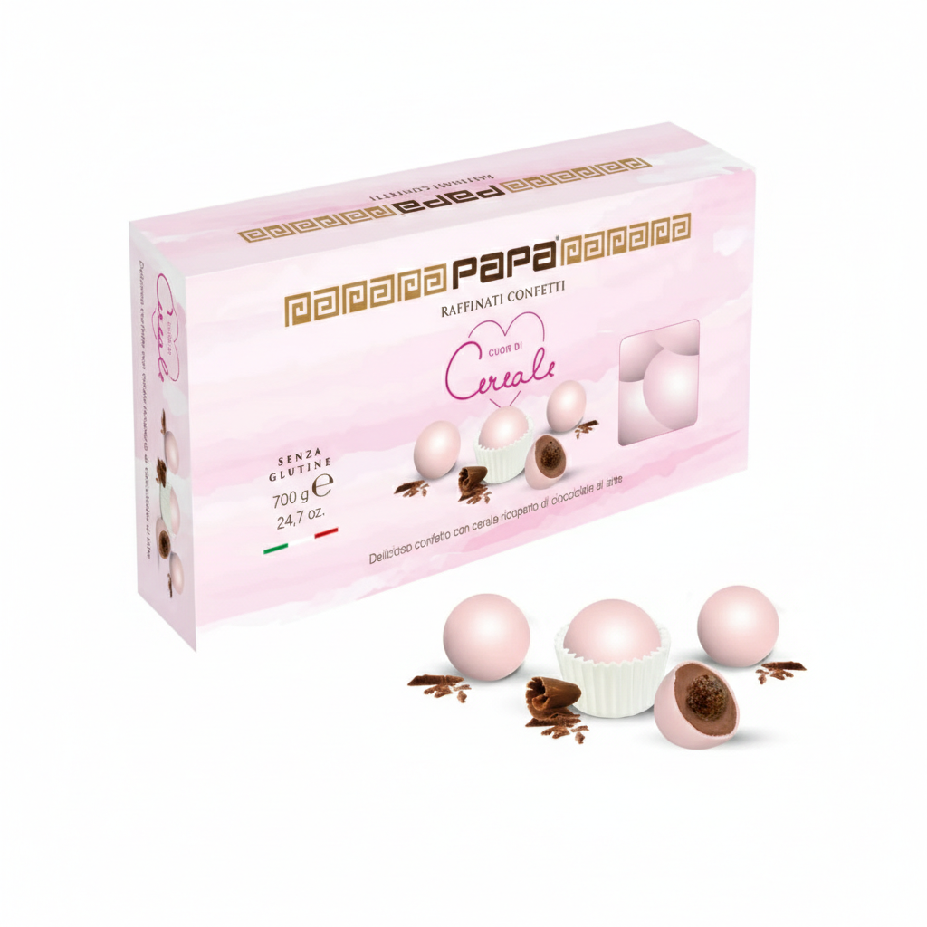 Papa Confetti Cuor di Cereale Rosa Confetti 700 g
