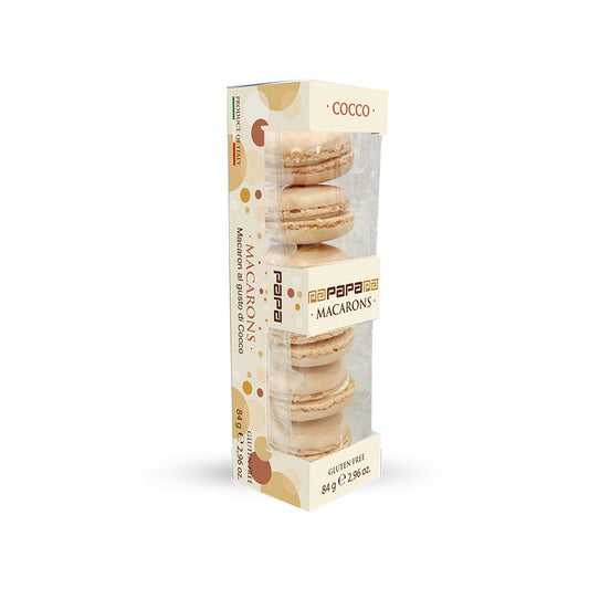 Papa Dolceamaro - Macarons Artigianali Cocco con Crema Astuccio 6 pz