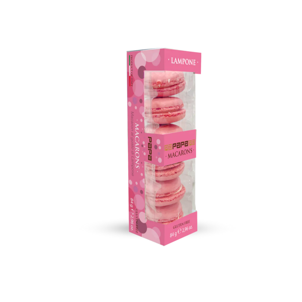 Papa Dolceamaro - Macarons Artigianali Lampone con Crema Astuccio 6 pz