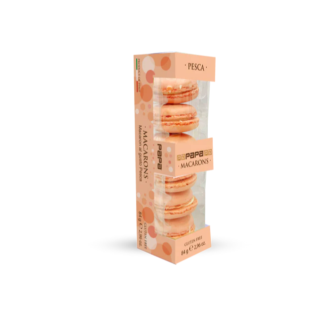 Papa Dolceamaro - Macarons Artigianali Pesca con Crema Astuccio 6 pz