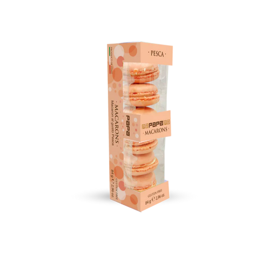 Papa Dolceamaro - Macarons Artigianali Pesca con Crema Astuccio 6 pz