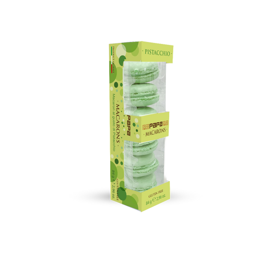 Papa Dolceamaro - Macarons Artigianali Pistacchio con Crema Astuccio 6 pz