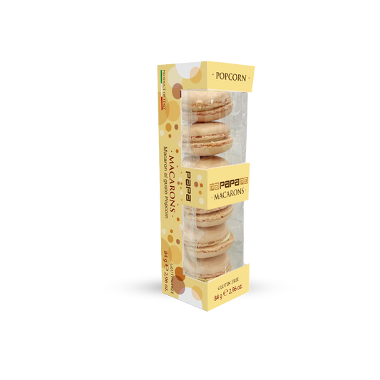 Papa Dolceamaro - Macarons Artigianali Pop Corn con Crema Astuccio 6 pz