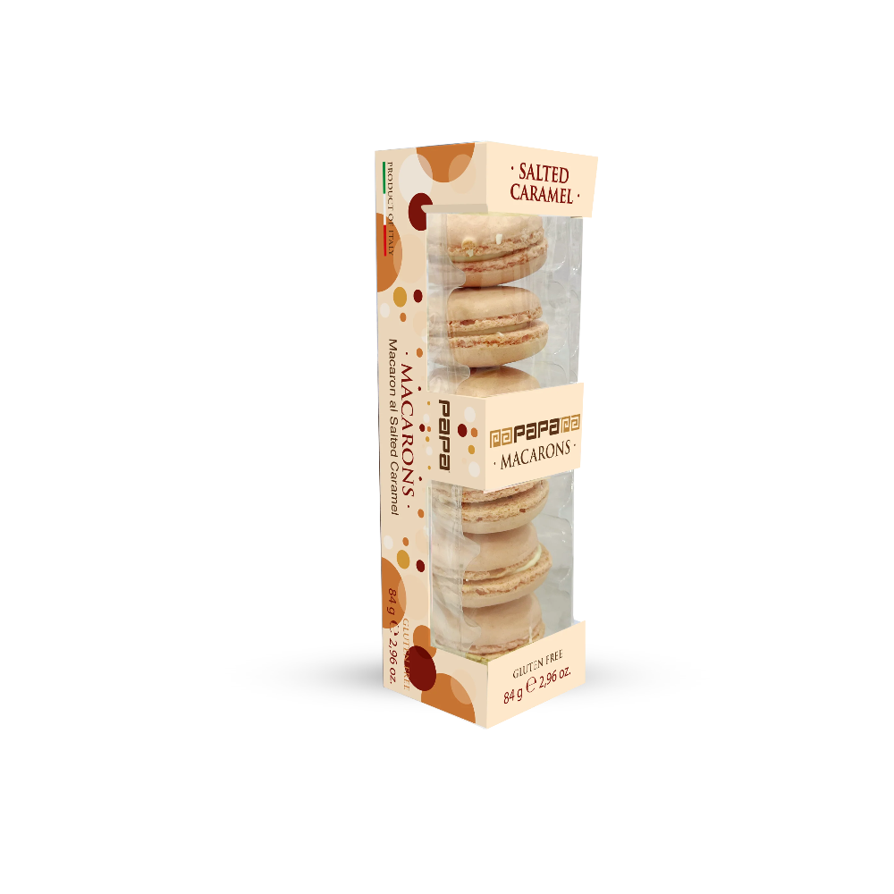 Papa Dolceamaro - Macarons Artigianali Salted Caramel con Crema Astuccio 6 pz