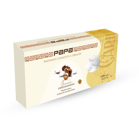 Papa Dolceamaro - Dragée Ciocco Gianduia Opaco Bianco 1KG