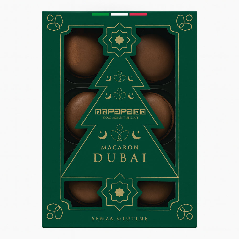Papa macaron Dubai cioccolato senza glutine 6 pezzi 84 g