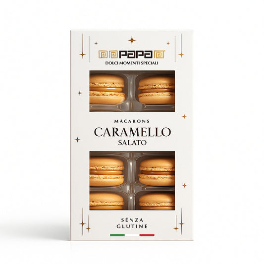 Papa macarons caramello salato senza glutine 12 pezzi 168 g