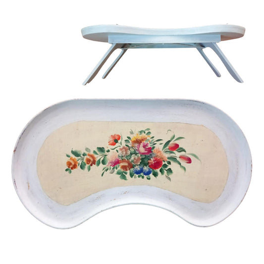 Pescarissi Vassoio con dipinto a mano interno 71x38 Cm Shabby Chic in Legno