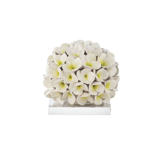 Piantina Foglia Ortensia Gli Alberelli in ceramica Capodimonte 18 cm con base – Decorazione e bomboniera elegante Made in Italy


