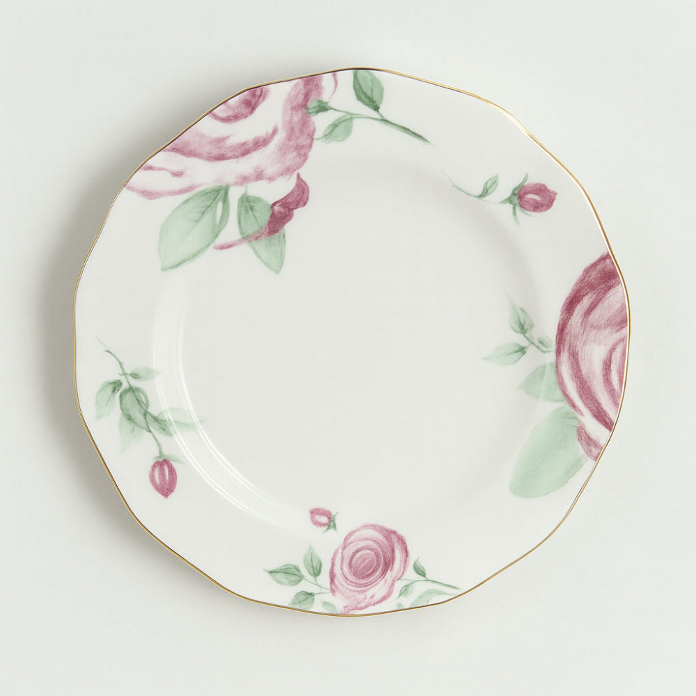 Piatto piano Royal Albert Rose Clouds in porcellana 27 cm – decoro raro e da collezione – Le Favole

