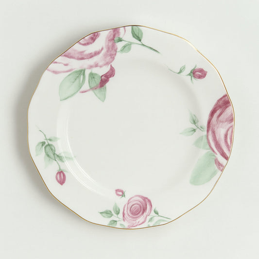 Piatto piano Royal Albert Rose Clouds in porcellana 27 cm – decoro raro e da collezione – Le Favole

