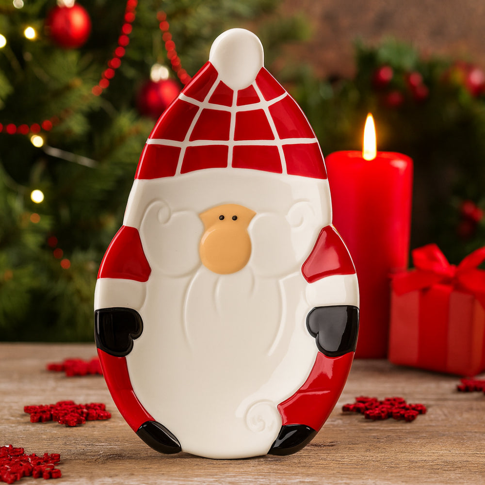 Piatto vassoio Babbomatto in ceramica 25x15 cm elegante per tavola o dessert