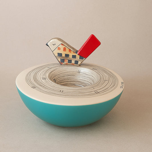 Piazzetta con Rondine Terre di Scirocco Ceramica Artistica 21x15 cm 