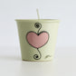 Porta Candela Profumata Cuore Rosa Porcellana Capodimonte 6x7 cm