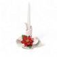 Porta Candele Fiocco Stella di Natale 14x14cm GLI ALBERELLI