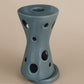 Porta Candele Riccio Caprese Clessidra color avion in ceramica H16x10 cm – oggetto decorativo Made in Italy – Le Favole