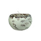 Porta Candele Zampiva in Ceramica Bianca con Decoro Maculato H 11,5 cm