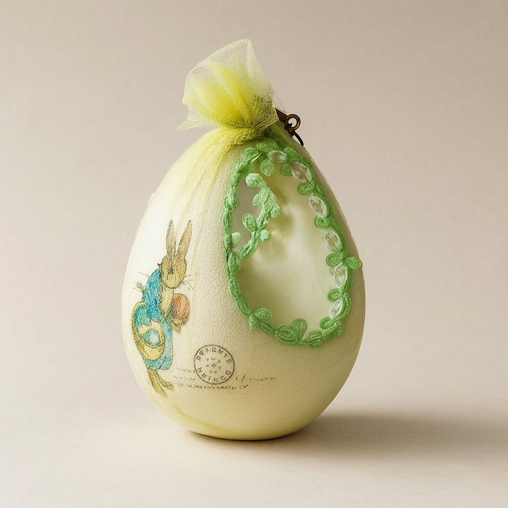 Porta Ovette Pasquale Arthesiana in Ceramica Fatta a Mano 12x8 cm