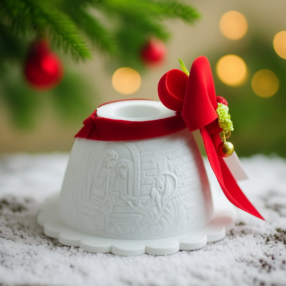 Lladró Campana di Natale 2002 Porcellana Bianco H8cm - Prestige Home Lladró Campana di Natale 2002 Porcellana Bianco H8cm - Prestige Home