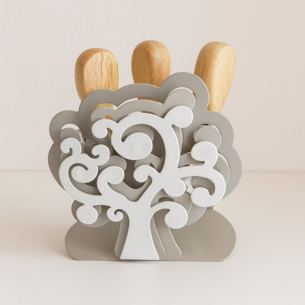 Porta set formaggio Negò Albero della Vita metallo decorato bomboniera

