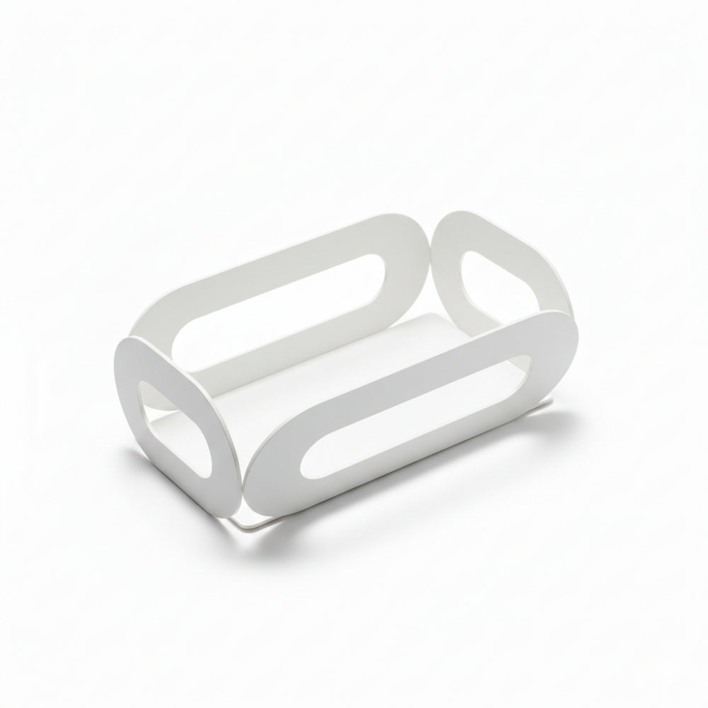 Portabicchieri Negò in metallo bianco 17x8,5 cm design elegante