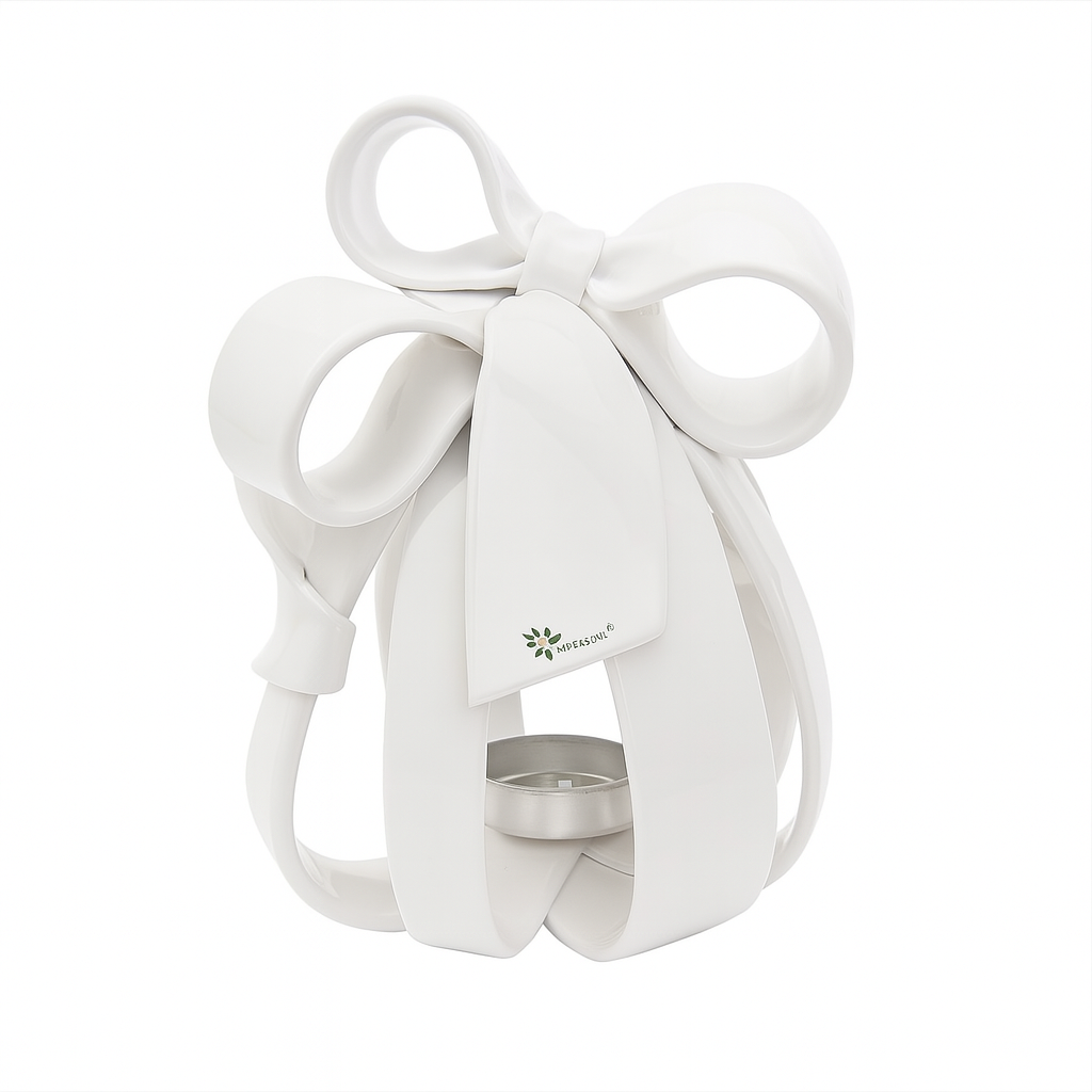 Portacandela Sfera Fiocco Gli Alberelli in ceramica 35 cm – Eleganza e artigianato Made in Italy