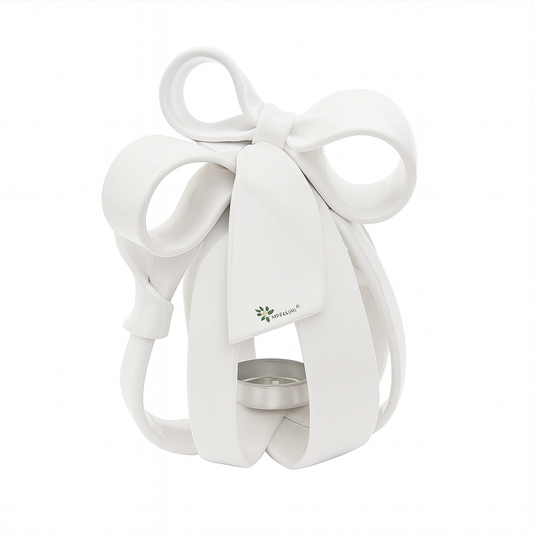 Portacandela Sfera Fiocco Gli Alberelli in ceramica 35 cm – Eleganza e artigianato Made in Italy