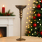 Portacandela alto 38 cm bronzo Cive elegante decorazione artigianale