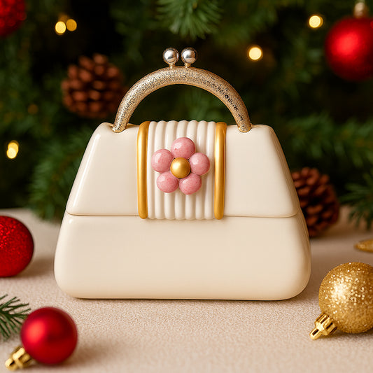 Portagioie borsetta in ceramica Dea Capodimonte 17×9×16 cm Linea Bags