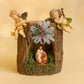 Presepe in Corteccia con Angeli Fontanini - Ø 10 x H 14 cm